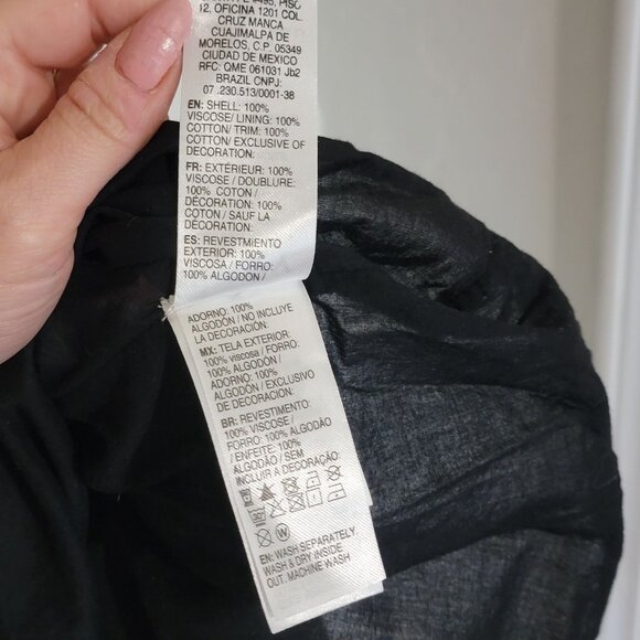 Roxy Bell Sleeve Floral Print Shift Dress-M Boho Sheer Net Lace Inset - Picture 9 of 12